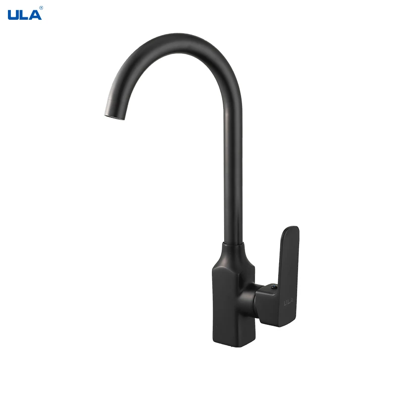 

Кухонные смесители ULA из латуни, хромированные/черные, для раковины, настольные, с квадратным основанием, для холодной и горячей воды, Torneira
