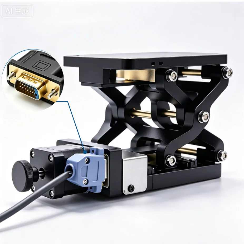 Electric Lifting Platform Motorized Lab Jack Elevator Optical Sliding Lift Slide 60MM Travel Linear Aluminum Alloy Z Axis Slide