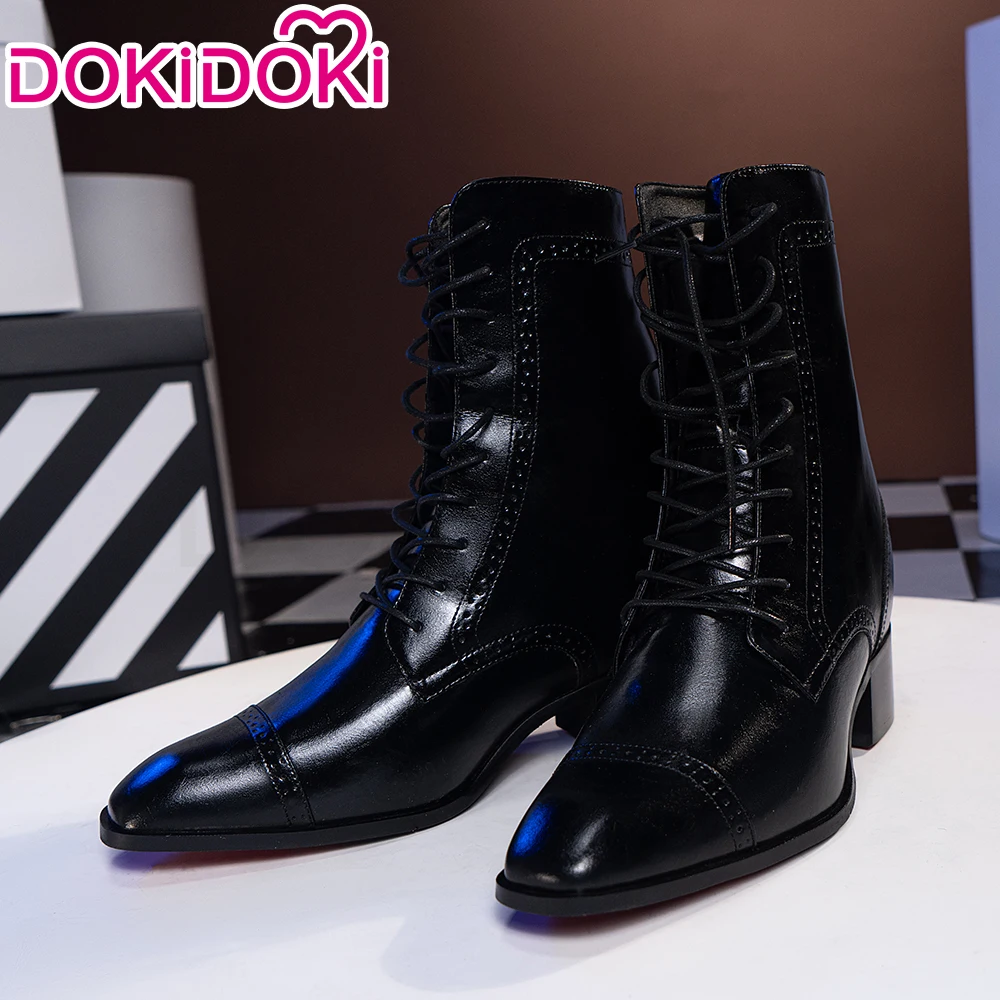 متوفر الرجال النساء تأثيري الدعائم 19 سنتيمتر زيادة الأحذية DokiDoki الرجال يوميا أسود أبيض 15 سنتيمتر أحذية من الجلد هالوين تأثيري