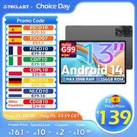 Teclast T65 Max 13 Inch Android 14 Tablet 8 Core Mediatek Helio G99 (8+12) Max. 20Gb Ram 256Gb Rom 10000Mah Battery Dual Sim Network 4g and Call 1920X1200 Gps Widevine L1 for Netflix