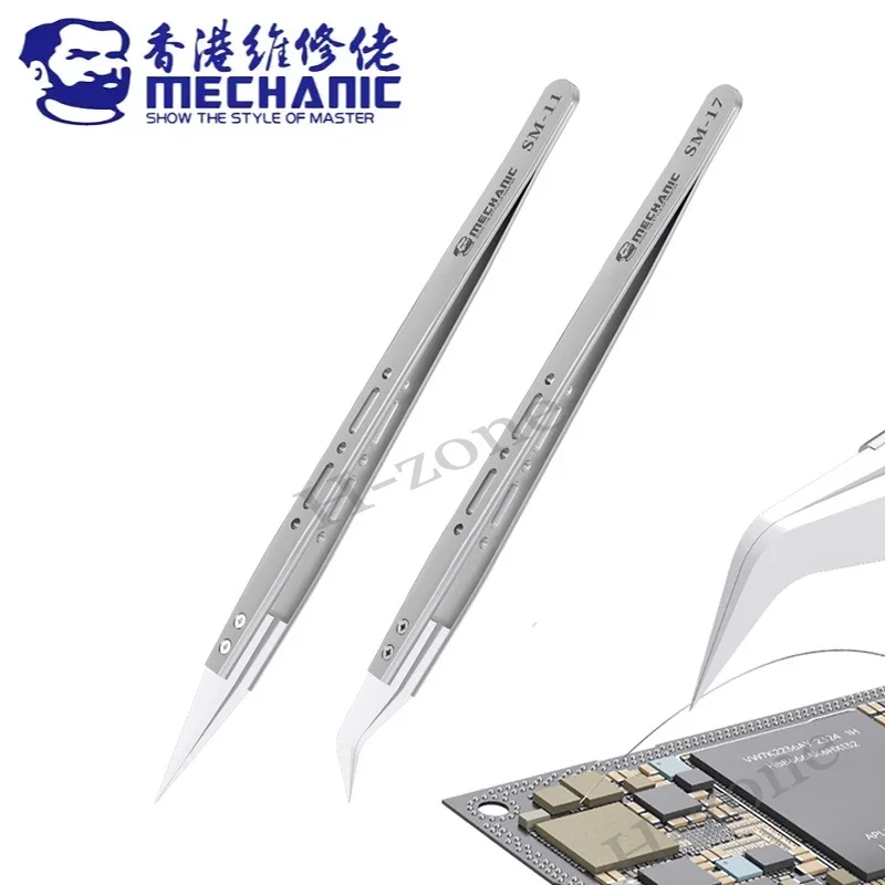 

MECHANIC SM-11 SM-17 High Precision Insulation Ceramic Anti-magnetic Anti-Static Special Tweezers For Phone Flying Wire Repair