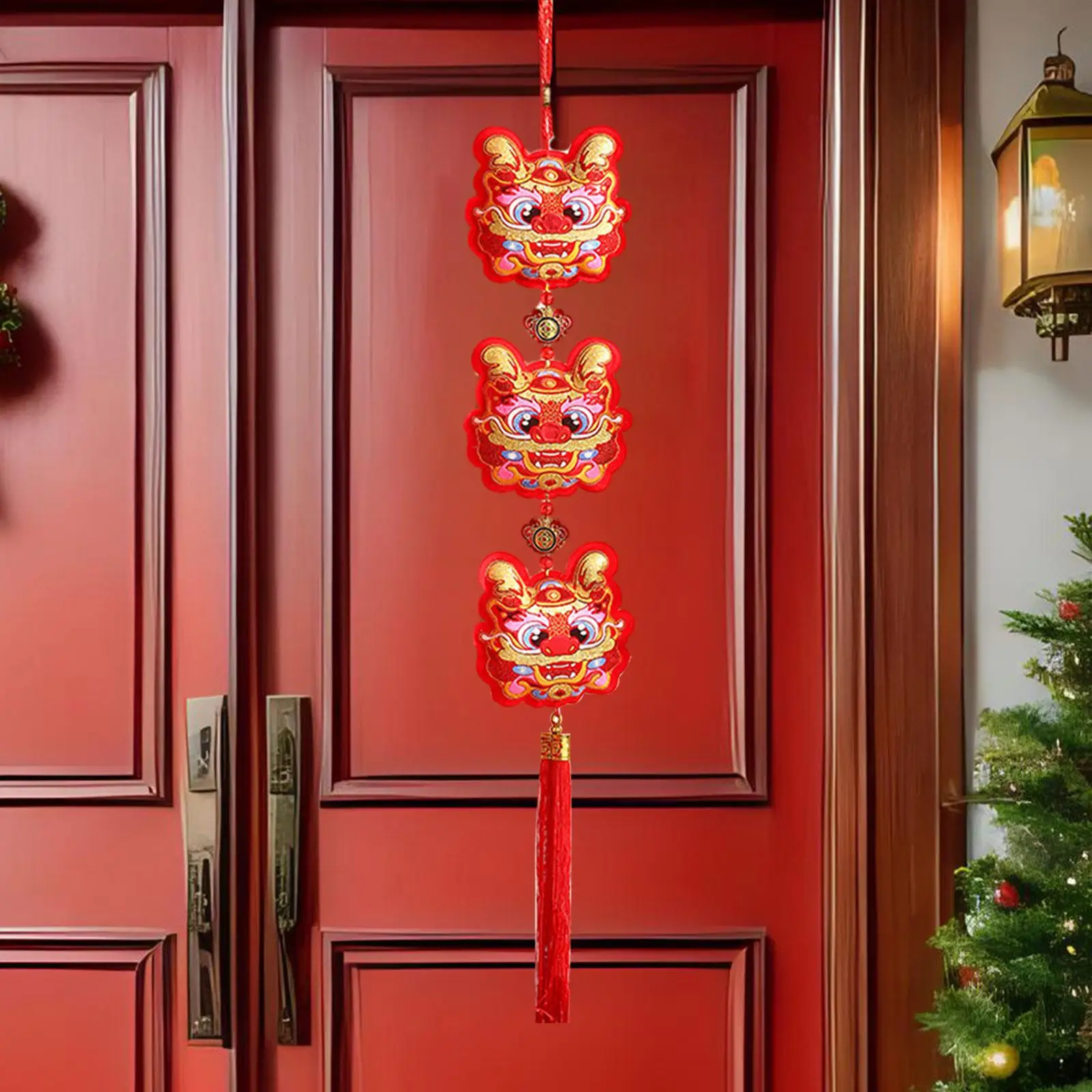 Chinese New Year Decoration Party Supplies Indoor Celebration Lunar Newyear Door Sign for Home Holiday Farmhouse Bedroom Cabinet