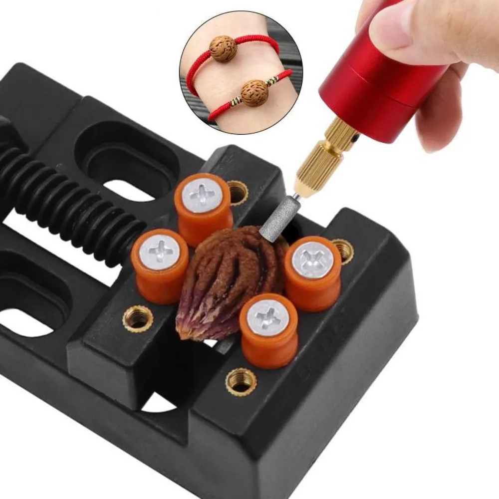 Multifunctional Mini Bench Vise, Adjustable Portable Precision Table Clamp for Jewelry Making, Watch Repair & Walnut Carving