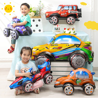 3D Cartoon Car Foil Balloon Buggy Racing Digging Car Train Gift Baby Shower Birthday Party Decorations Kids Toys Helium Balloons