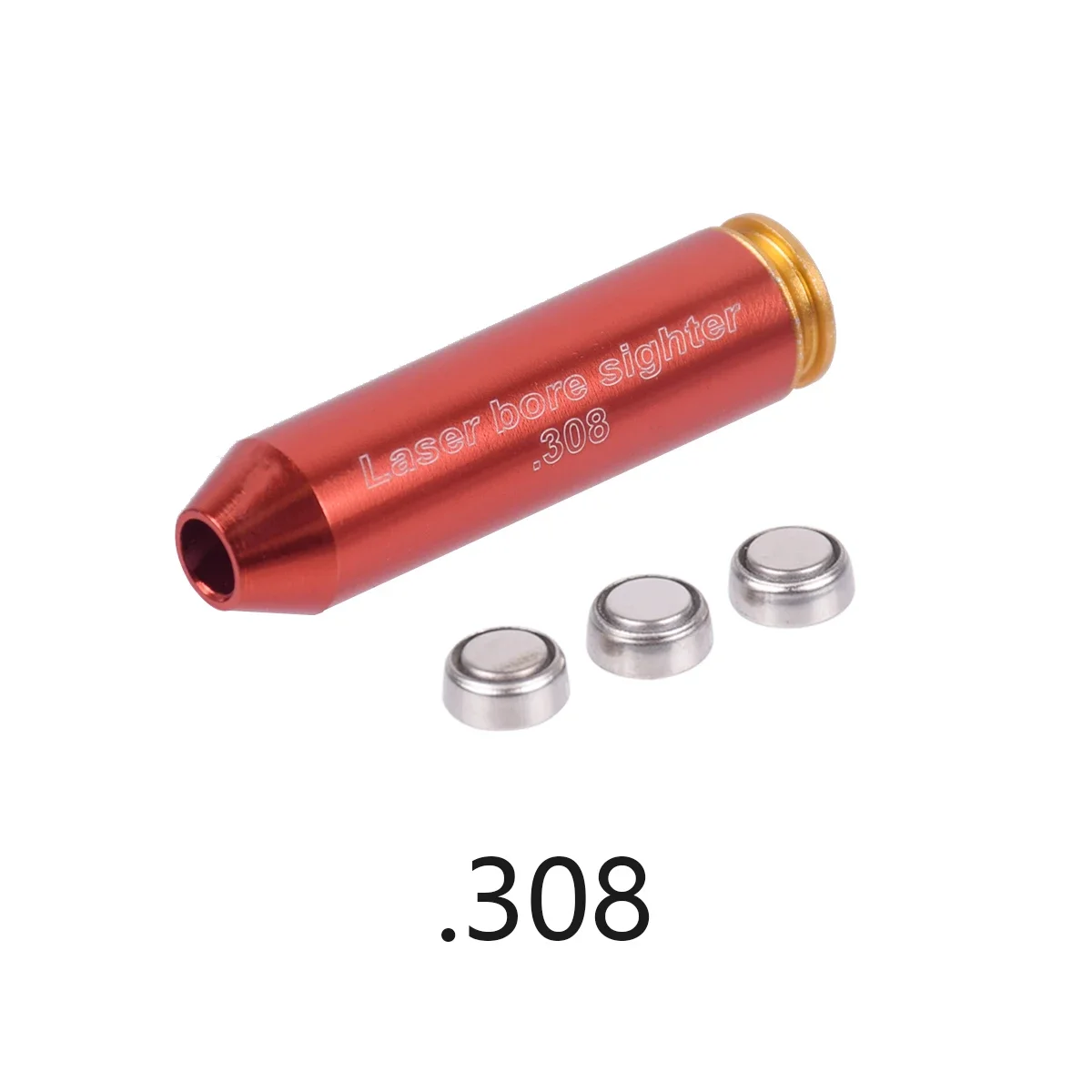 Tattico Rosso Foro Laser Sight Boresighter.177 22LR 12GA 20GA 5.45×39 7.62×54 7.62×39.308 9mm 45ACP Fucile Caccia Snap Caps