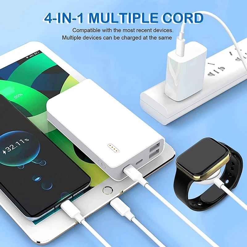 شاحن لاسلكي مغناطيسي سريع لساعة أبل ، شحن USB ، كابل بيانات ، 8 الترا ، 7 ، 6 ، SE ، 5 ، 4 ، 3 ، 14 ، 13 ، 12 ، 11 ، 15 Pro Max