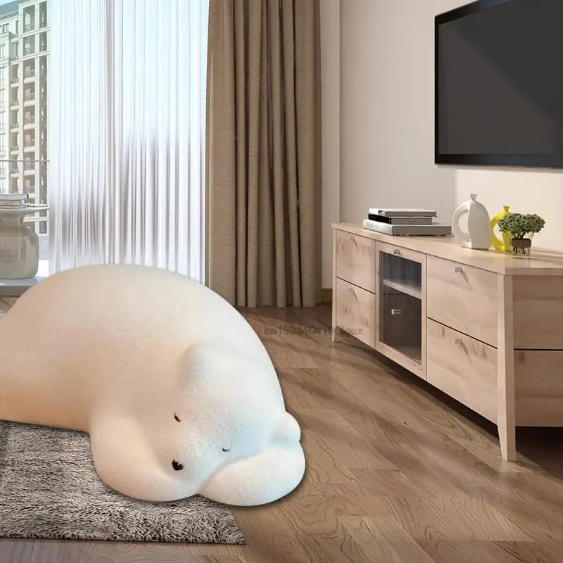 Lazy Polar Bear Sofa Italian Creative Living Room Leisure Sofa White Animal Child Seat Single Light Luxury Chair Household