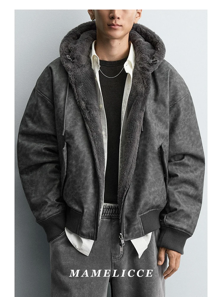 MAMELICCE Original design Reversible Hooded jacket Two-way wear Men's winter padded jackets high quality padding Coat man jacket