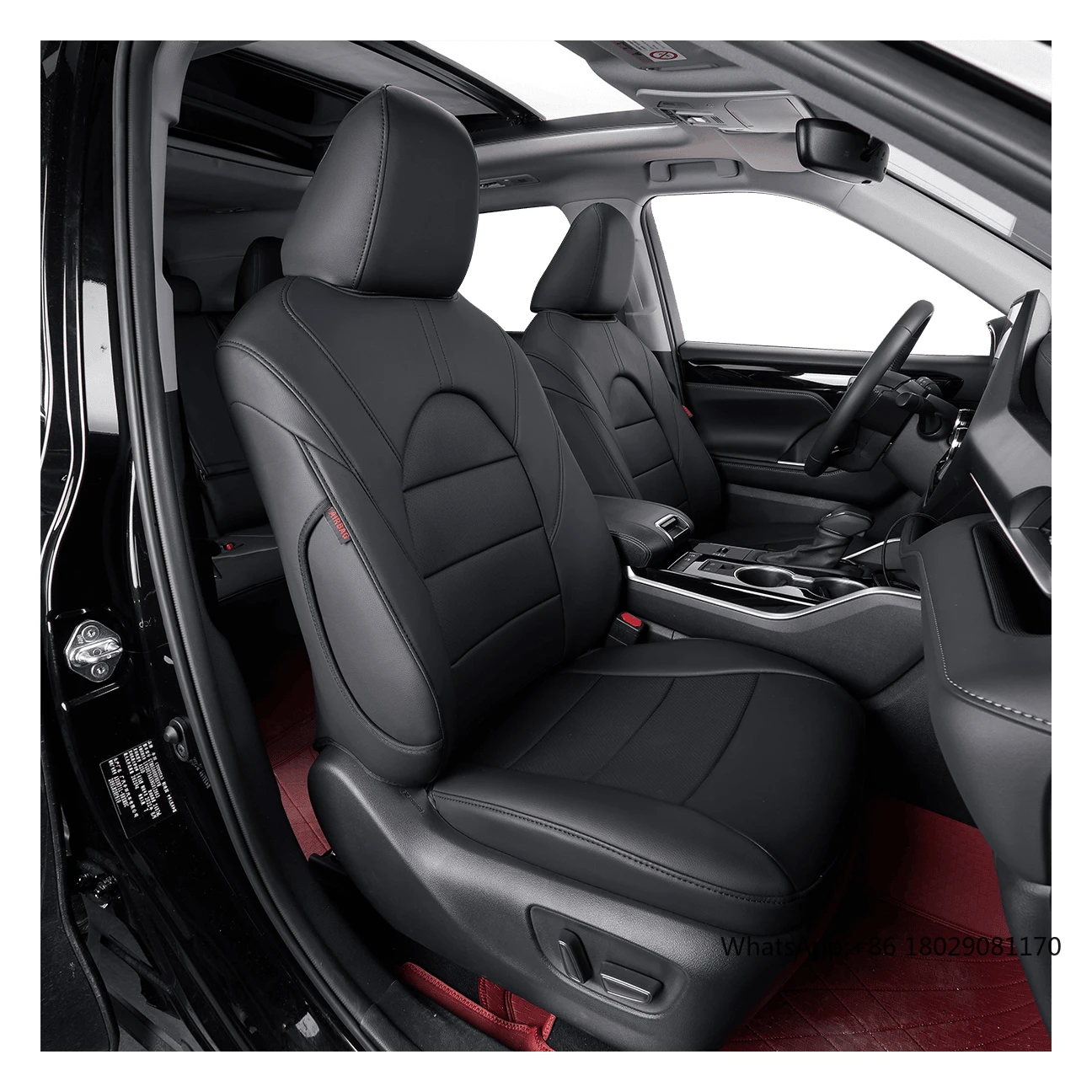 

EKR Custom Size 7 Seats Full Set Leather Car Seat Cover for highlander LE, XLE, SE 2008-2024