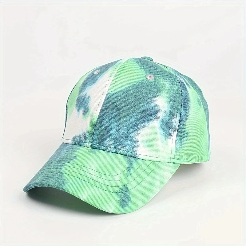 Tie-dyed gradient baseball caps street colored caps spring and summer sun hats for men and women