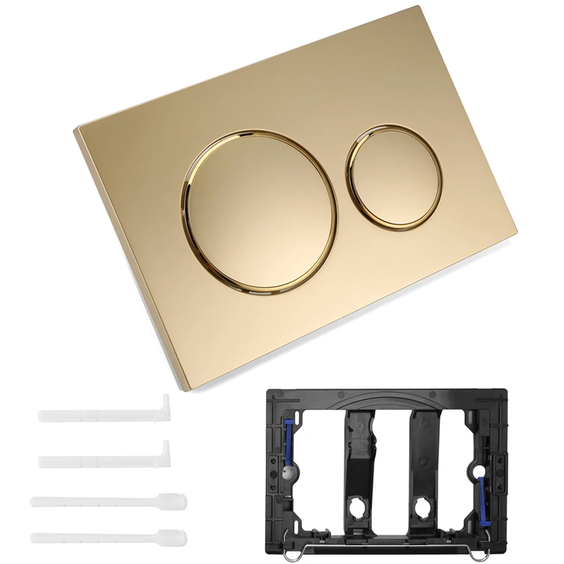 For Geberit Sigma20 Dual Flush Plate Modern Gold Aesthetics Plastic Material Plate