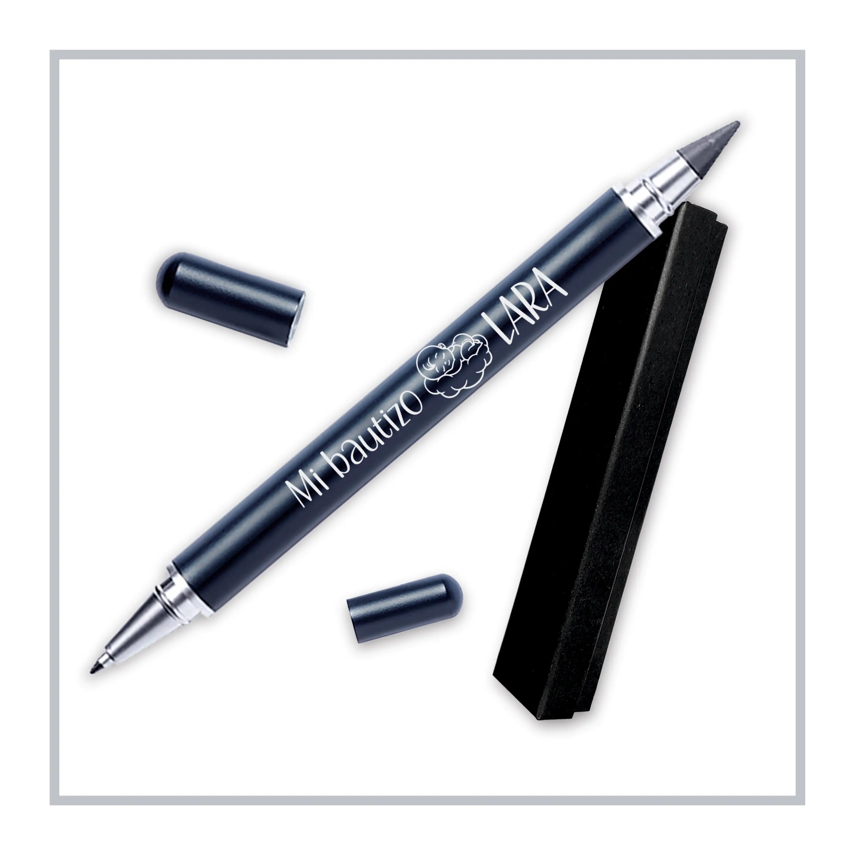 RegaloVip.es - Boli y lápiz eterno con caja PERSONALIZADO, logotipo de empresa, bodas con estilo, regalos a amigos, fiestas de cumpleaños, regalos de bautizo y regalos originales de comunión.