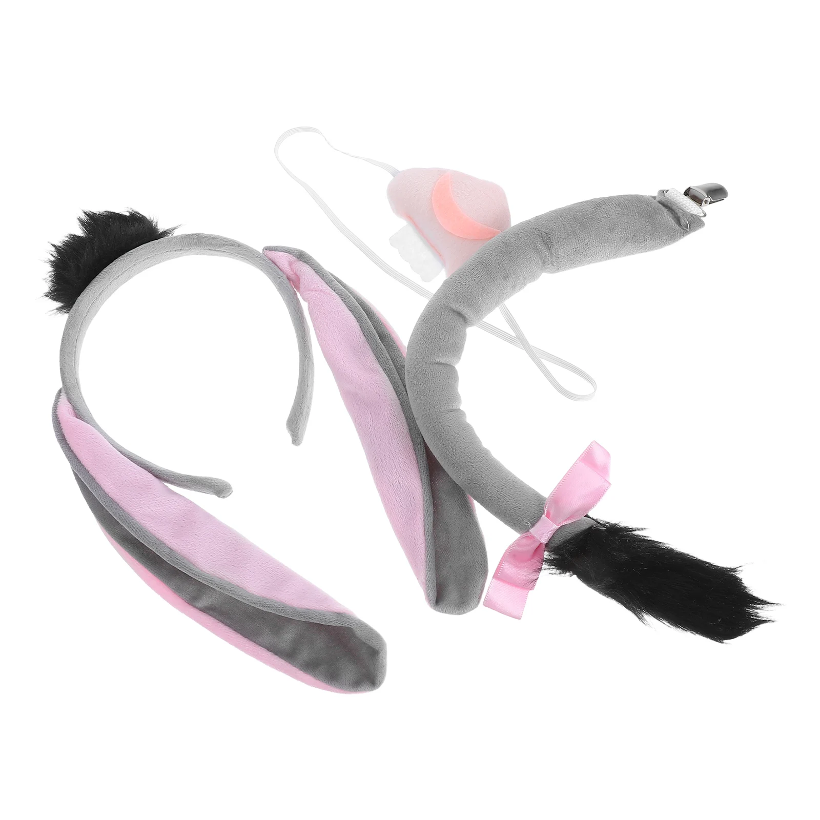 

's Donkey Set Animal Ears Headband Adult Hairband Accessories Costume Fabric