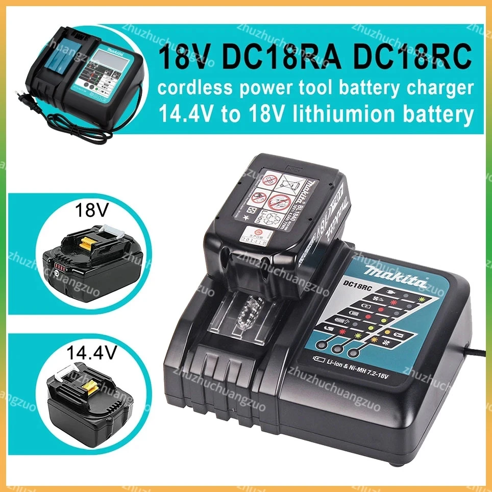 Makita Original Charger 14.4V-18V DC18RC Battery Charger Makita 6000mAh Bl1830 Bl1430 BL1860 BL1890 Tool Power Charger