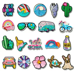Shoe Charms 19Pcs Summer Series Shoe Decoration Premium Quality Popular Charms Accessories Great Gift