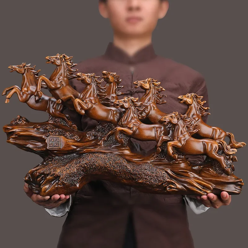 

Artistic Resin Equine Sculpture Chinese Desk Adornment Delicate Horse-Themed Decor Piece Unique Timeless Elegance Accessory