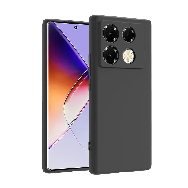 حافظة لهاتف انفينيكس نوت 40 برو نوت 40 برو 4 جرام انفينيكس نوت 40 برو من البولي يوريثان الناعم الأسود النحيف غير اللامع غطاء خلفي من السيليكون حالات الهاتف المحمول كابا