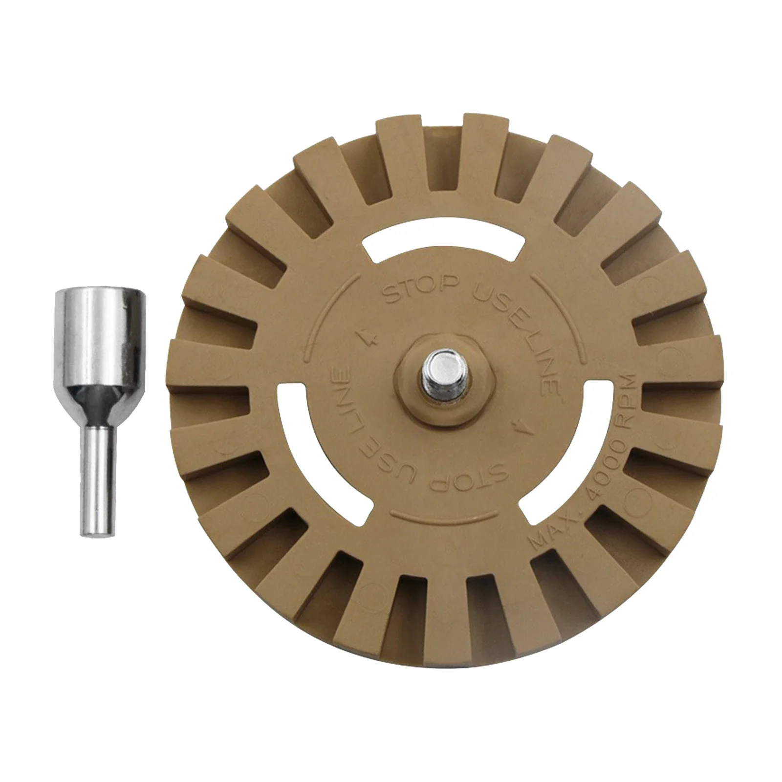 Efficient 4 Inch Rubber Removal Wheel With 6mm Pin For Power Drill Great For Automotive And Metal Applications