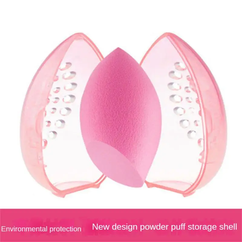 Makeup Egg Storage Box Dust-proof Makeup Organizer Cosmetic Sponge Storage Box Transparent Egg-shaped Storage Case Make Up Box