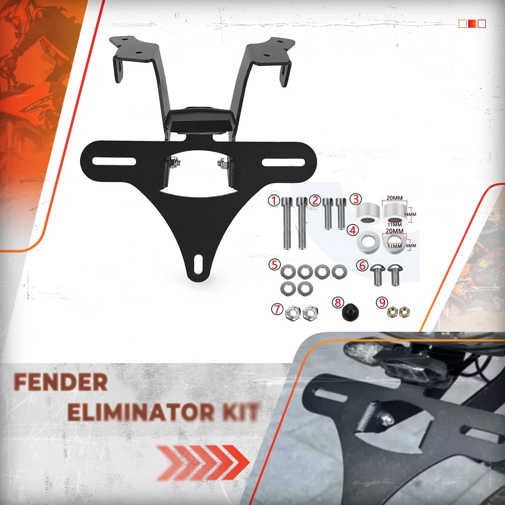 

ДЛЯ CFMOTO 450MT 450 MT 2024-2025-2026 аксессуары для мотоциклов, держатель номерного знака, кронштейн, задний хвост, аккуратное крыло, комплект для устранения