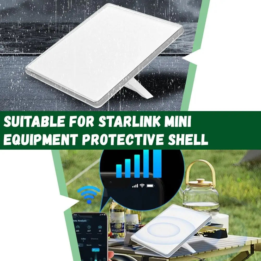 

Protective Case For Starlink Mini Silicone Portable Storage Box Anti-Bump Waterproof Protective Shell Antenna Protector Cov V8P9