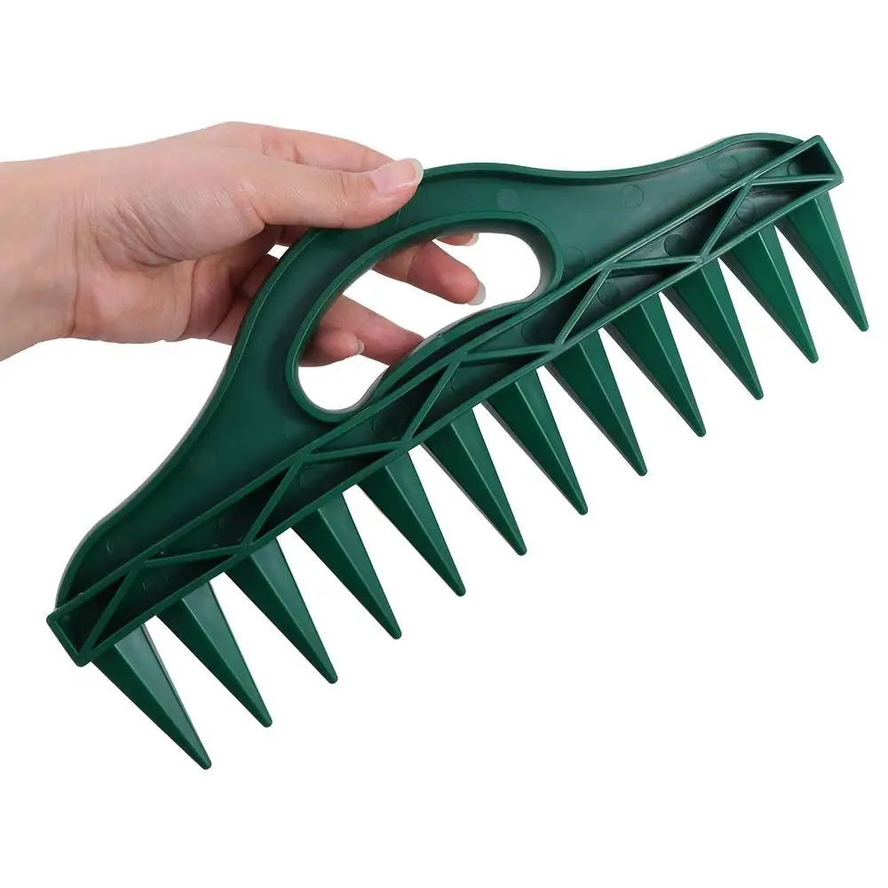 

Smooth Handle Design Plastic Seeder Planter Tool Green 12 Hole Multi Seeds Dibbers Garden Tool Manual Sower Yard