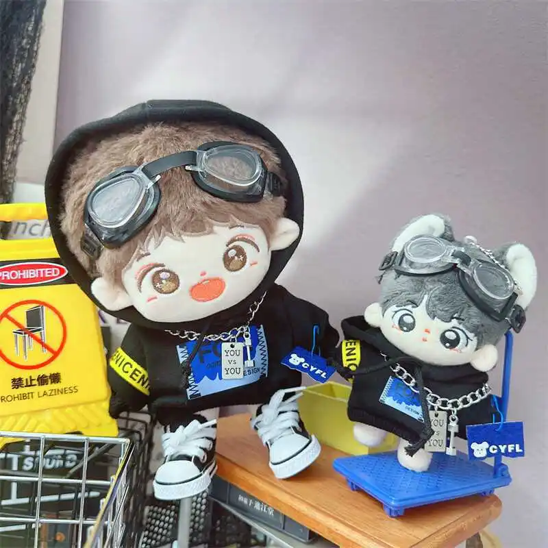 

10/20cm Cute Idol Doll Clothes for 3Pcs Flying Protective goggles Set Plush Doll Clothes DIY Changing Clothes Games for Girls