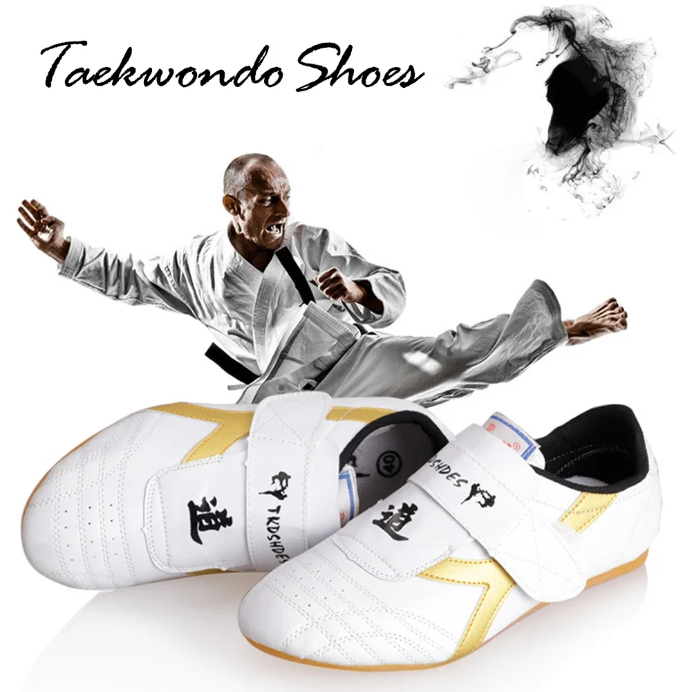 Breathable White Taekwondo Shoes Kung Fu Shoes Wushu Taichi Karate Martial Arts Wrestling Fighting Sneakers