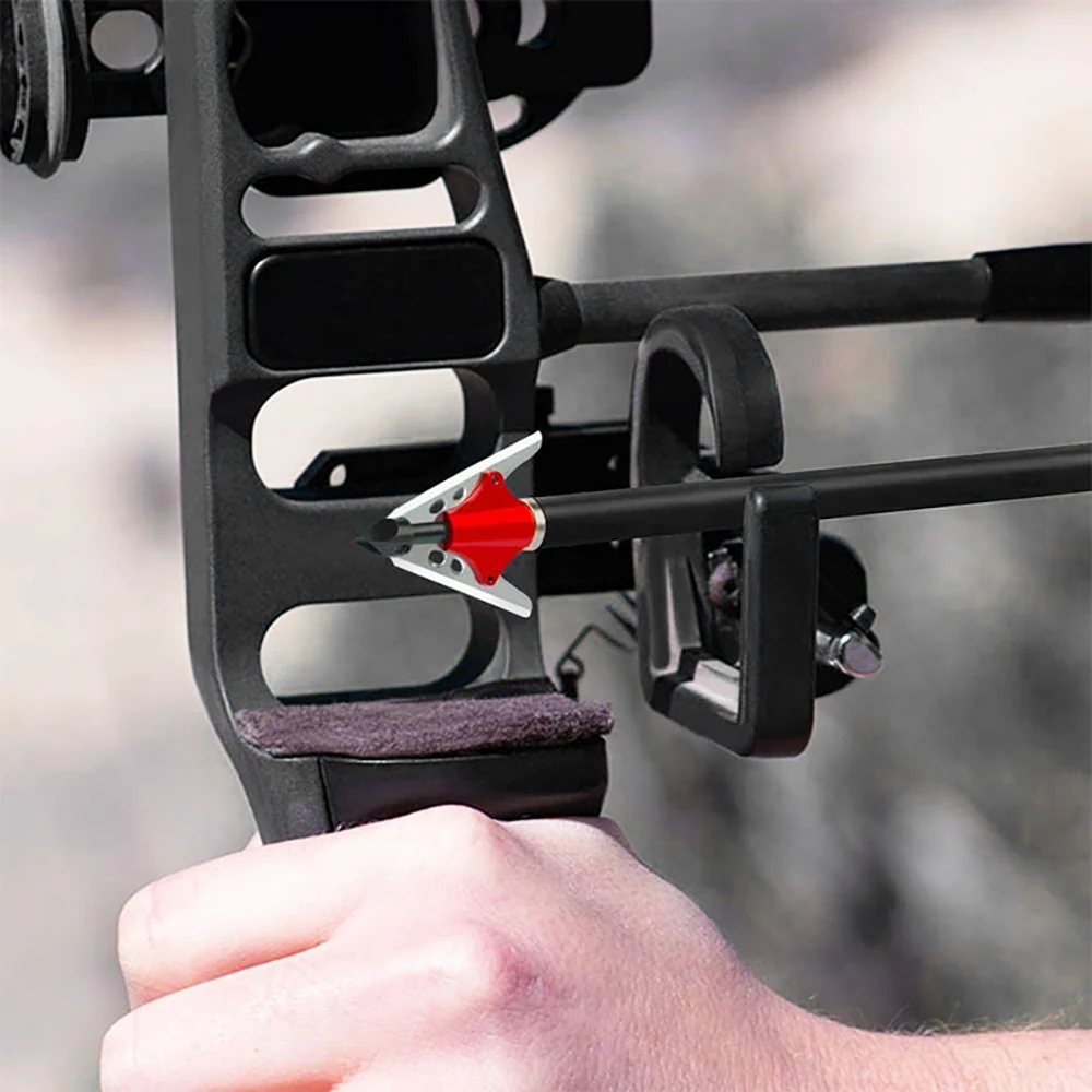 A24P 6 Buah Broadheads Berburu 2 Broadhead Pisau Geser Pegas untuk Mekanis Kompatibel dengan Panah dan Busur Majemuk