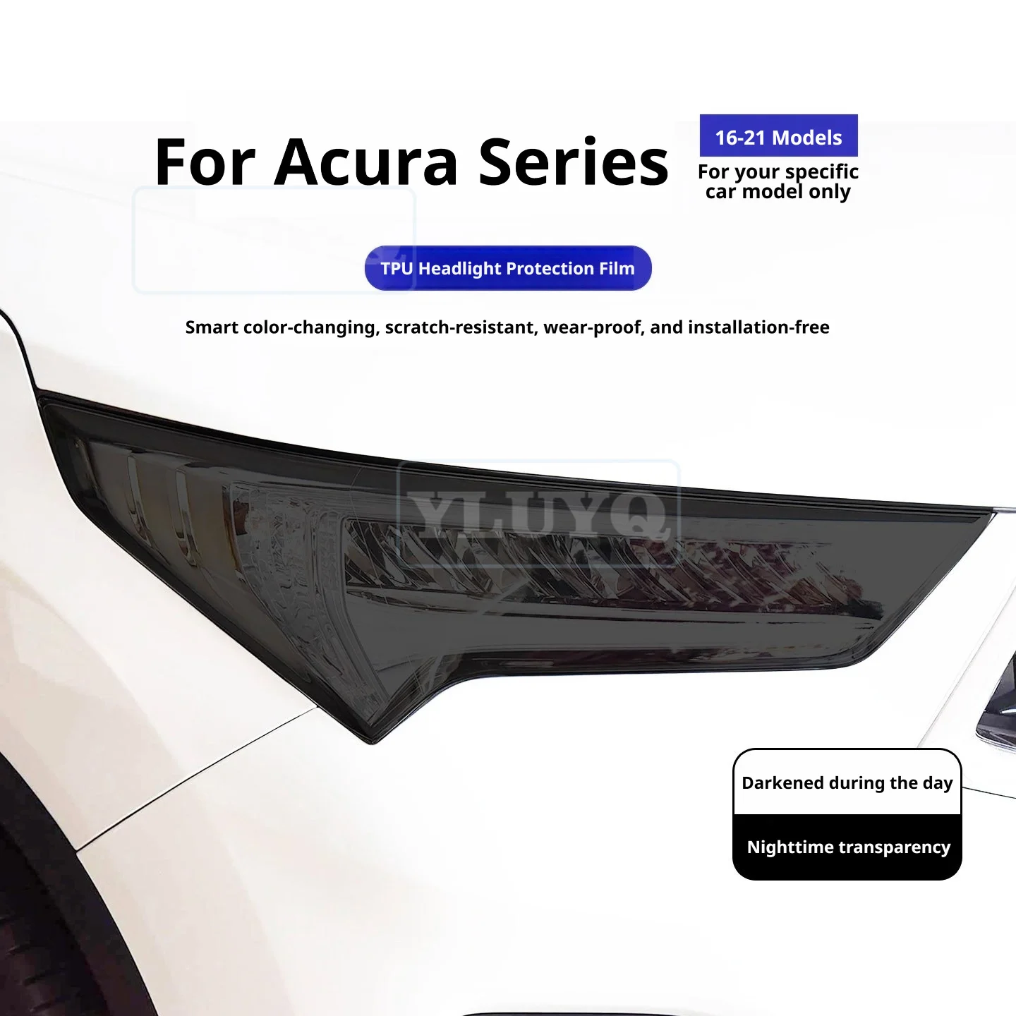 

For Acura CDX RDX Light-Control Color-Changing Headlight Film Front and Rear Light Film TPU Taillight Film Car Sticker
