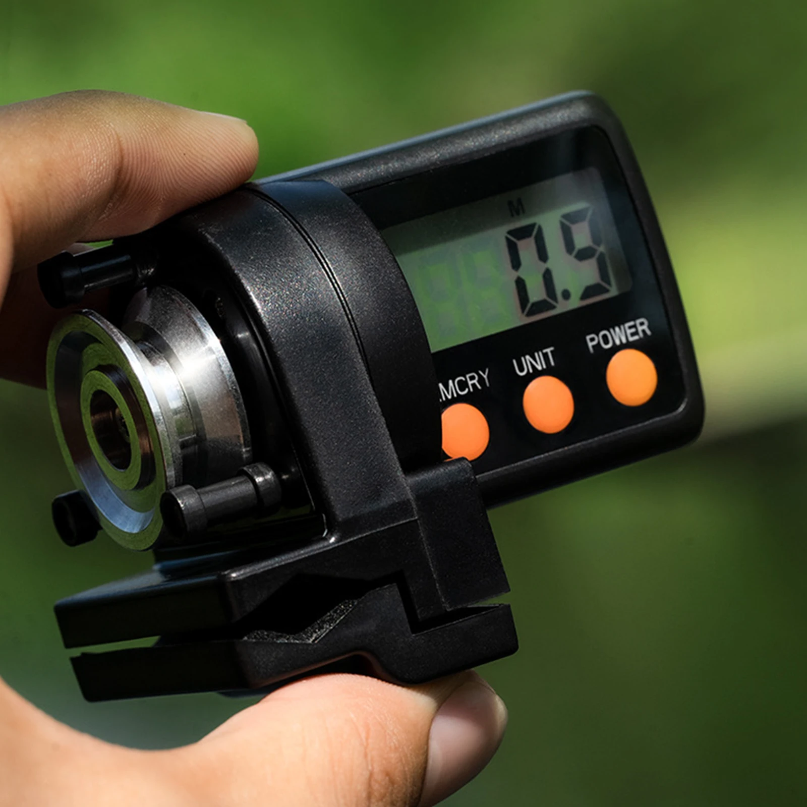 Electronic Fishing Line Measurer Roller Dual Direction 0.1m Precision Backlight 10 Memory Auto Power Off