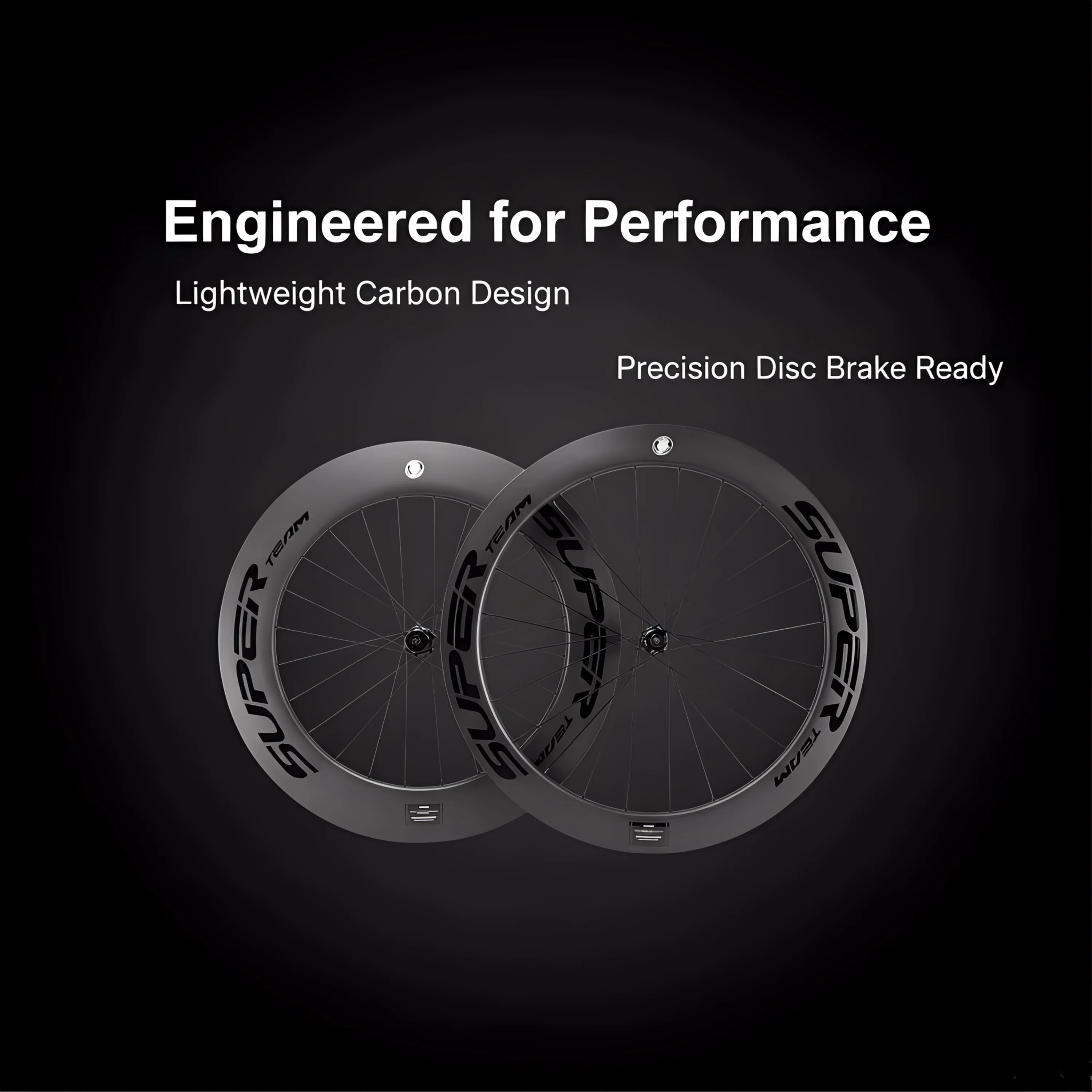 

700C Road Bike Disc Brake Wheelset Carbon Fiber Tubeless Clincher Wheels 38mm 50mm 60mm 88mm - Lightweight Aero Road Cycling