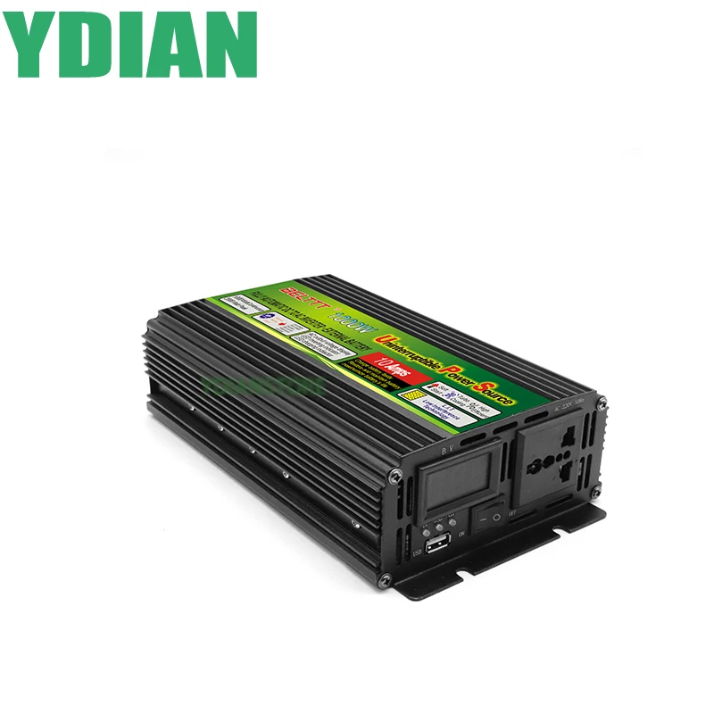 

12VDC 1000W off grid inverter 110V/220VAC Modified sine wave inverter UPS with AC Battery Charging Function, Surge Power