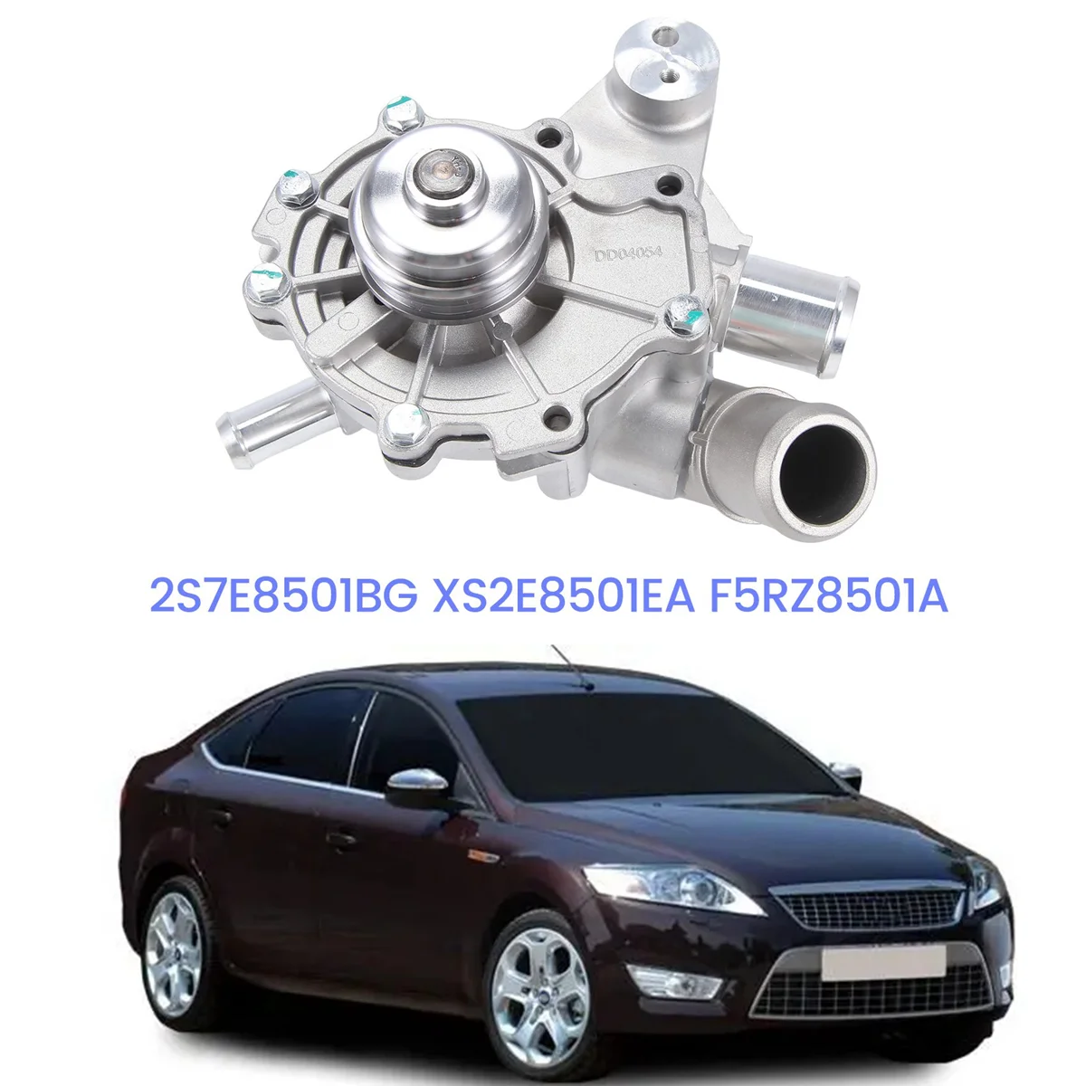 Engine Cooling System Water Pump with Housing & Hose for Ford Mondeo 2004-2007 2.5L 2S7E8501BG XS2E8501EA F5RZ8501A