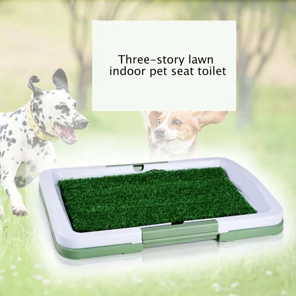 

3 Layer Dog Pet Potty Training Urinal Pad Puppy Tray Grass Potty Simulation Lawn, Pet Indoor Potty Training Pet Supplies