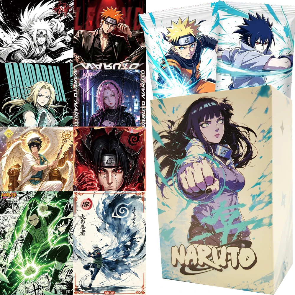 Naruto Hot Blooded Anime Cool Collection Cards for Teen Uchiha Sasuke Hatake Kakashi Exquisite Peripheral Fun Trading Cards Gift