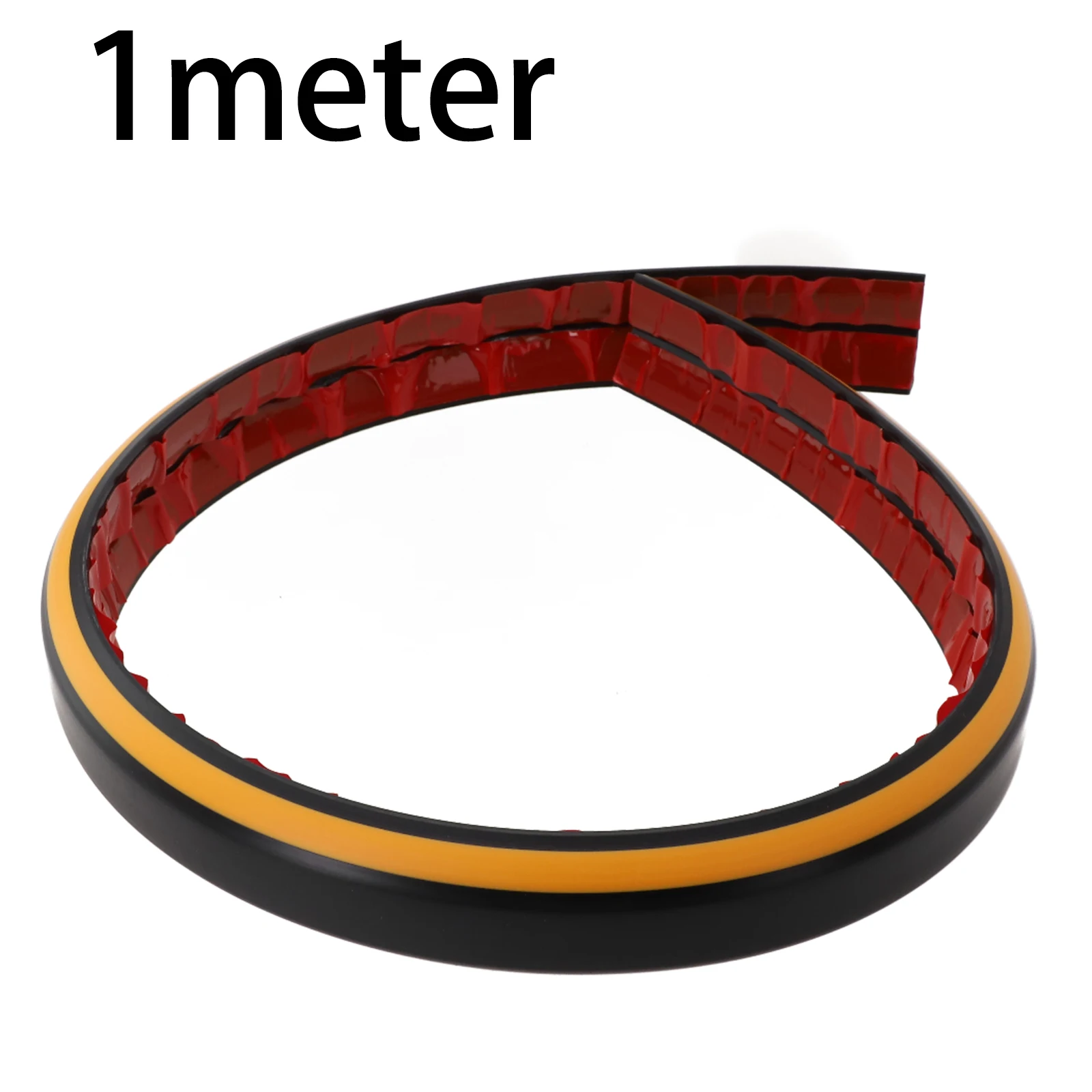 1pc Heavy Duty Floor Cable Protection Cover 1 Meter Length Floor Cable Cover Rubber Molding Soft PVC Yellow-black 11/14 Mm