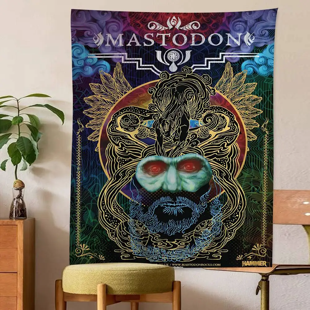 

Винтажный гобелен с диаграммой группы M-Mastodon для гостиной, домашнего декора в общежитии, художественный домашний декор