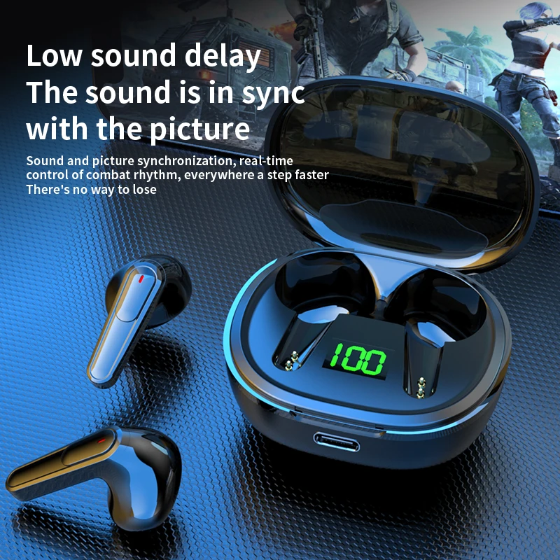 Pro 50 Bluetooth Earphones With True Wireless TWS Earplug Style Noise Reduction For Gaming And Esports Bluetooth Earphones