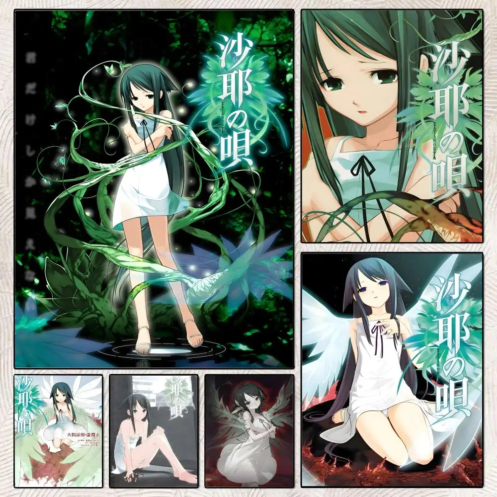 S-Saya No Uta Animation Poster Decorative Wall Art Stickers Mural For Home Living Room Hallway Decor Gift