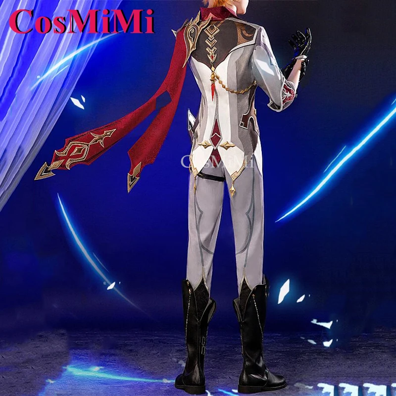 CosMi juego Genshin Impact Tartaglia disfraz de Cosplay moda guapo uniforme para batalla conjunto completo ropa de juego de rol para fiesta de Carnaval