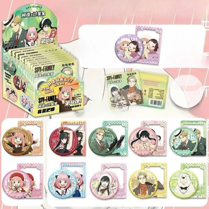 SPY FAMILY Anya Niespodzianka Blind Box Kreatywne Wysokiej Jakości DIY Dwuwymiarowe Peryferia 75mm Bar Badge Student Blind Draw Zabawki