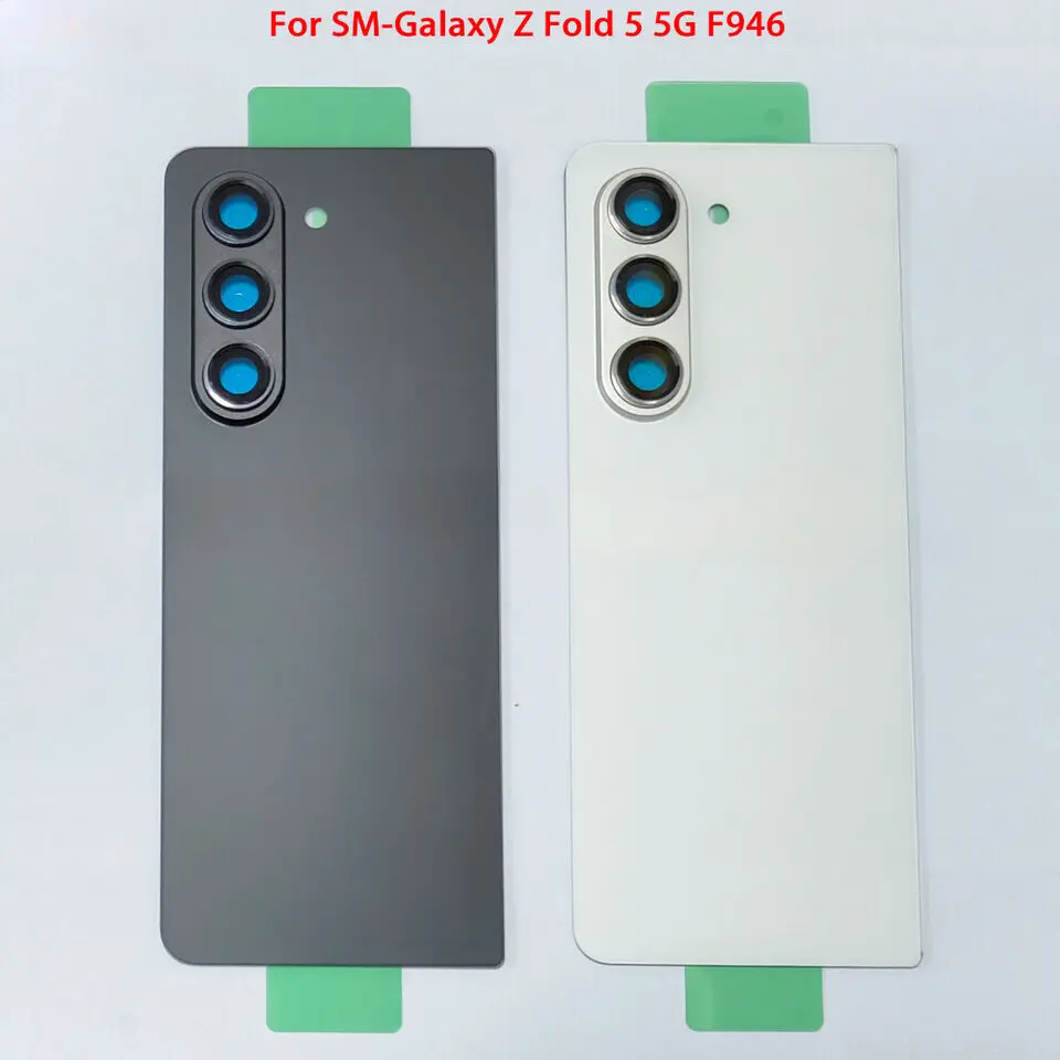 Battery Door Back Glass Rear Cover Housing with Camera Bezel Lens  For Samsung Galaxy Z Fold 5 F946