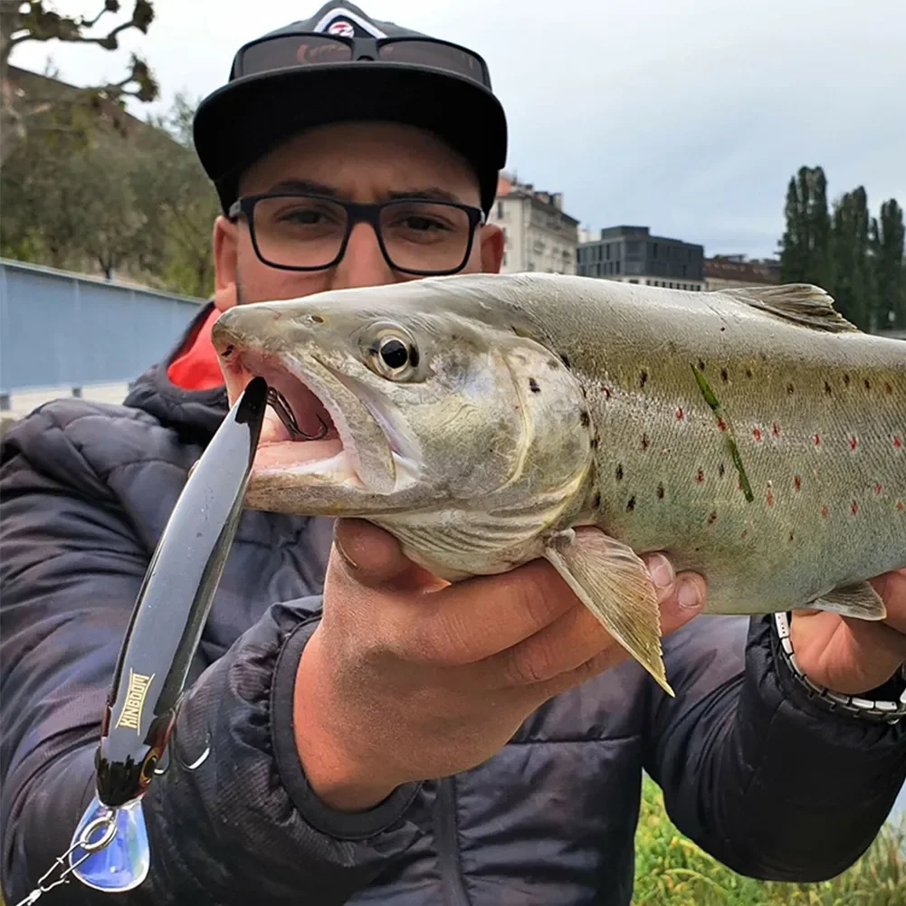 Kingdom Sinking Minnow Bait 60 80 95 105mm Wibrująca tonąca przynęta Jerkbait Swimbait Magnet Trasnfer Long Casting Hard Fishing Lure — zdjęcie 7
