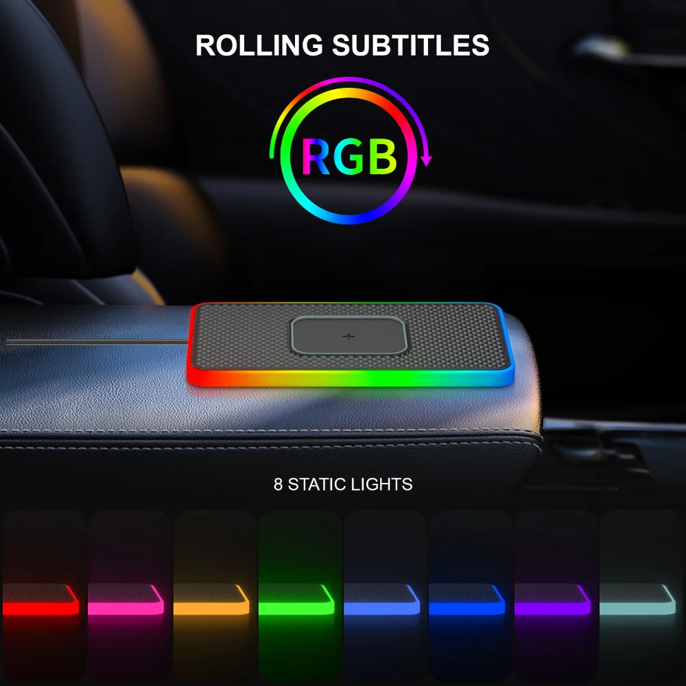 Wireless Charger Silicone Non Slip Pad For iPhone 15 14 13 Pro Max Samsung For Car Wireless Phone Chargers Fast Charging Station