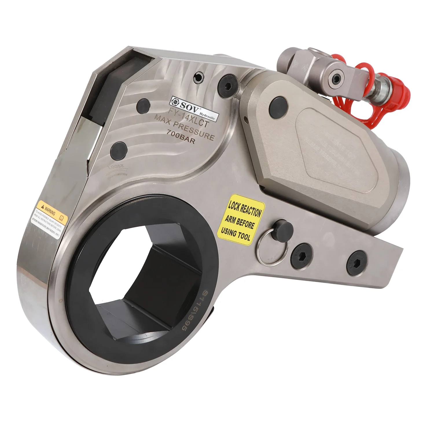 Llave dinamométrica hidráulica hexagonal tipo cassette HYTORC con el mismo rango de torque de 585-5858 Nm