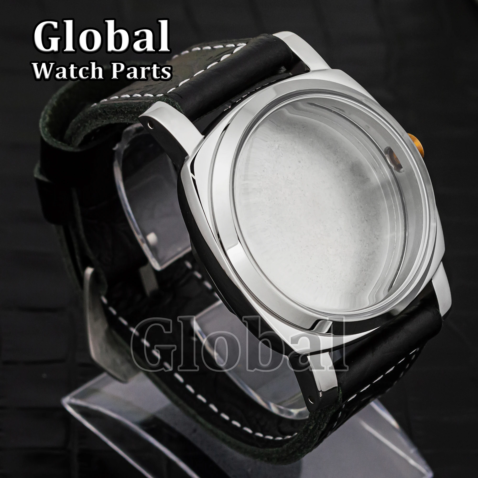 PAM 6152 ため 47 ミリメートルステンレス鋼時計ケースストラップ修正 10ATM 防水フィット ETA 6497/6498/ST3600 自動運動