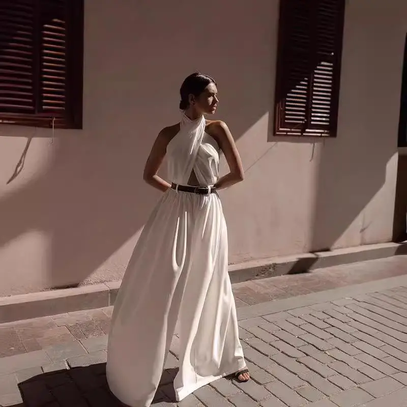 

Женский комбинезон Svel Hanging Ne Open Ba, длинные брюки с высокой талией, весенняя коллекция Thiened из полиэфирного волокна