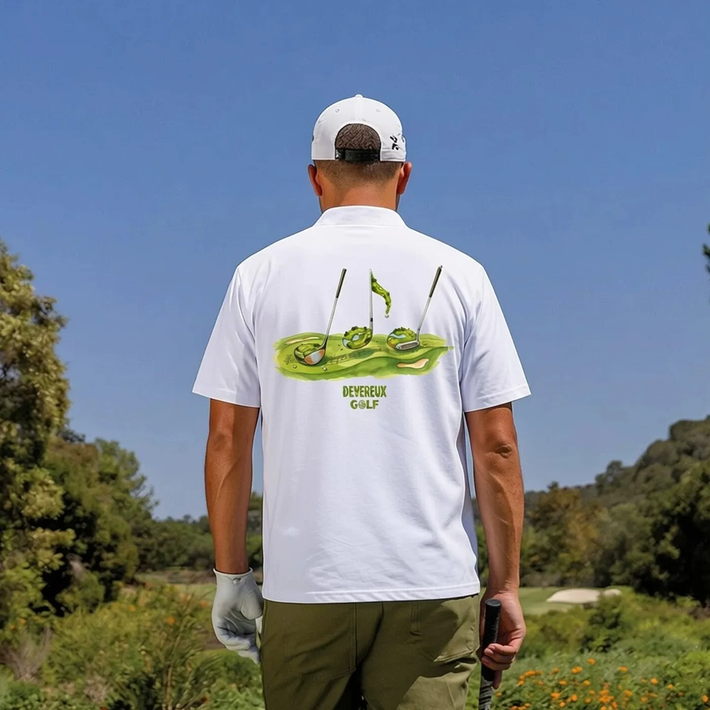 New model golf jersey men's short-sleeved T-shirt summer coolness moisture-wicking digital print casual sports golf top