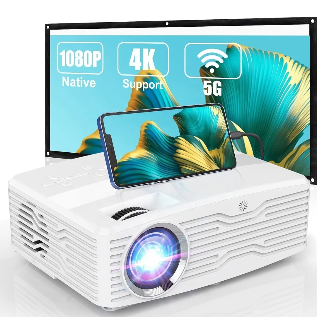 

Portable 5G WiFi 3D Full HD 1080P Outdoor Movie Home Theater Beamer Pico LED Mini Projecteur Wireless LCD Video 4K Projector 4K